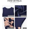 imageBTFBM Women Casual Sleeveless Summer Dresses 2025 Spring Crewneck Patchwork Boho Floral Ruffle Cocktail Party Midi DressPink Floral Navy