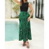 imageBTFBM Women Casual Sleeveless Summer Dresses 2025 Spring Crewneck Patchwork Boho Floral Ruffle Cocktail Party Midi DressPrint Black Green