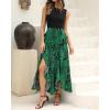 imageBTFBM Women Casual Sleeveless Summer Dresses 2025 Spring Crewneck Patchwork Boho Floral Ruffle Cocktail Party Midi DressPrint Black Green