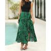 imageBTFBM Women Casual Sleeveless Summer Dresses 2025 Spring Crewneck Patchwork Boho Floral Ruffle Cocktail Party Midi DressPrint Black Green