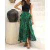 imageBTFBM Women Casual Sleeveless Summer Dresses 2025 Spring Crewneck Patchwork Boho Floral Ruffle Cocktail Party Midi DressPrint Black Green
