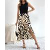 imageBTFBM Women Casual Sleeveless Summer Dresses 2025 Spring Crewneck Patchwork Boho Floral Ruffle Cocktail Party Midi DressStriped