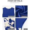imageBTFBM Women Casual Sleeveless Summer Dresses 2025 Spring Crewneck Patchwork Boho Floral Ruffle Cocktail Party Midi DressWhite Floral Bright Blue