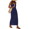 imageBTFBM Crochet Swimsuit Coverup for Women Summer Spring 2025 Swimwear Bathing Suit Cover Up Beach Dress Vacation OutfitsNavy
