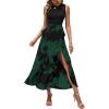 Big Floral Dark Green