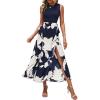 Big Floral White Navy