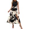 White Floral Black