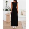 imageBTFBM Summer Maxi Dresses for Women 2025 Sleeveless Casual Ruched High Waisted Tank Long Sundress Flowy Beach DressBlack