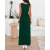 imageBTFBM Summer Maxi Dresses for Women 2025 Sleeveless Casual Ruched High Waisted Tank Long Sundress Flowy Beach DressDark Green