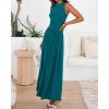 imageBTFBM Summer Maxi Dresses for Women 2025 Sleeveless Casual Ruched High Waisted Tank Long Sundress Flowy Beach DressLake Blue