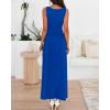 imageBTFBM Summer Maxi Dresses for Women 2025 Sleeveless Casual Ruched High Waisted Tank Long Sundress Flowy Beach DressRoyal Blue