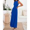 imageBTFBM Summer Maxi Dresses for Women 2025 Sleeveless Casual Ruched High Waisted Tank Long Sundress Flowy Beach DressRoyal Blue