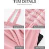 imageBTFBM Summer Midi Dresses for Women 2025 Sleeveless Square Neck Smocked Flowy Long Beach Vacation Sundress with PocketPink
