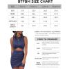 imageBTFBM Women 2025 Summer Sleeveless Casual Crewneck Bodycon Tank Dress Cutout Twist Slim Wrap Club Party Evening DressesNavy