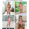 imageBTFBM Women 2025 Summer Sleeveless Casual Crewneck Bodycon Tank Dress Cutout Twist Slim Wrap Club Party Evening DressesPink
