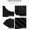 imageBTFBM Women Casual Summer Dresses 2025 Spring Crewneck Short Sleeve Tiered Flowy Boho Maxi Beach Vacation Dress PocketsBlack
