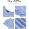 imageBTFBM Women Casual Summer Dresses 2025 Spring Crewneck Short Sleeve Tiered Flowy Boho Maxi Beach Vacation Dress PocketsLight Blue