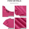 imageBTFBM Women Casual Summer Dresses 2025 Spring Crewneck Short Sleeve Tiered Flowy Boho Maxi Beach Vacation Dress PocketsRose Red