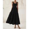 imageBTFBM Women Summer Eyelet Midi Dresses Casual Spring 2025 Sleeveless A Line Flowy Vacation Beach Wedding Guest Sun DressBlack
