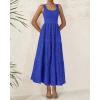 imageBTFBM Women Summer Eyelet Midi Dresses Casual Spring 2025 Sleeveless A Line Flowy Vacation Beach Wedding Guest Sun DressBrilliant Blue