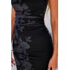 imageBTFBM Womens Floral Maxi Dresses Summer 2025 Strapless Tube Bodycon Mesh Layered Cocktail Party Wedding Guest DressFloral Black