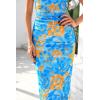 imageBTFBM Womens Floral Maxi Dresses Summer 2025 Strapless Tube Bodycon Mesh Layered Cocktail Party Wedding Guest DressFloral Blue