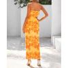 imageBTFBM Womens Floral Maxi Dresses Summer 2025 Strapless Tube Bodycon Mesh Layered Cocktail Party Wedding Guest DressLeaves Yellow