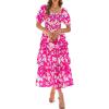 Floral Rose Red White