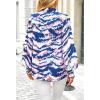 imageBTFBM Spring Fashion 2025 Button Down Long Sleeve Blouses for Women Dressy Casual V Neck Loose Printed Boho Tops ShirtsBlue Pink