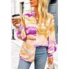 imageBTFBM Spring Fashion 2025 Button Down Long Sleeve Blouses for Women Dressy Casual V Neck Loose Printed Boho Tops ShirtsOrange