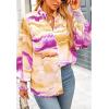 imageBTFBM Spring Fashion 2025 Button Down Long Sleeve Blouses for Women Dressy Casual V Neck Loose Printed Boho Tops ShirtsOrange