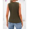 imageBTFBM Summer Sleeveless Blazer Vest For Women Dressy Button Down Round Neck Business Casual Outfits Work Suit Vests TopsArmy Green