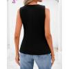 imageBTFBM Summer Sleeveless Blazer Vest For Women Dressy Button Down Round Neck Business Casual Outfits Work Suit Vests TopsBlack