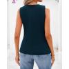 imageBTFBM Summer Sleeveless Blazer Vest For Women Dressy Button Down Round Neck Business Casual Outfits Work Suit Vests TopsDark Blue