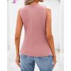 imageBTFBM Summer Sleeveless Blazer Vest For Women Dressy Button Down Round Neck Business Casual Outfits Work Suit Vests TopsPink
