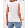 imageBTFBM Summer Sleeveless Blazer Vest For Women Dressy Button Down Round Neck Business Casual Outfits Work Suit Vests TopsWhite