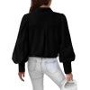 imageBTFBM Women Fashion Button Down Shirts Lapel V Neck Printed Solid Boho Long Sleeve Blouses Dressy Casual Summer Fall TopSolid Black