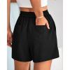imageBTFBM Womens Shorts Dressy Casual Summer 2025 High Waisted Tailored Pleated Business Work Trouser Shorts with PocketsBlack
