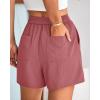 imageBTFBM Womens Shorts Dressy Casual Summer 2025 High Waisted Tailored Pleated Business Work Trouser Shorts with PocketsDusty Pink