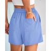 imageBTFBM Womens Shorts Dressy Casual Summer 2025 High Waisted Tailored Pleated Business Work Trouser Shorts with PocketsLight Blue
