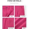 imageBTFBM Womens Shorts Dressy Casual Summer 2025 High Waisted Tailored Pleated Business Work Trouser Shorts with PocketsRose Red