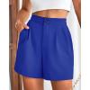 imageBTFBM Womens Shorts Dressy Casual Summer 2025 High Waisted Tailored Pleated Business Work Trouser Shorts with PocketsRoyal Blue
