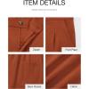 imageBTFBM Womens Shorts Dressy Casual Summer 2025 High Waisted Tailored Pleated Business Work Trouser Shorts with PocketsRust Red