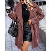 imageBTFBM Women 2025 Winter Faux Fur Coats Lapel Long Sleeve Fuzzy Fleece Outerwear Button Down Sherpa Jackets Fall OutfitsSolid Bean Paste Pink