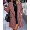 imageBTFBM Women 2025 Winter Faux Fur Coats Lapel Long Sleeve Fuzzy Fleece Outerwear Button Down Sherpa Jackets Fall OutfitsSolid Bean Paste Pink