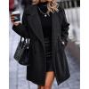 imageBTFBM Women 2025 Winter Faux Fur Coats Lapel Long Sleeve Fuzzy Fleece Outerwear Button Down Sherpa Jackets Fall OutfitsSolid Black
