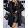imageBTFBM Women 2025 Winter Faux Fur Coats Lapel Long Sleeve Fuzzy Fleece Outerwear Button Down Sherpa Jackets Fall OutfitsSolid Black