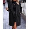 imageBTFBM Women 2025 Winter Faux Fur Coats Lapel Long Sleeve Fuzzy Fleece Outerwear Button Down Sherpa Jackets Fall OutfitsSolid Black