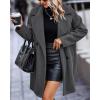imageBTFBM Women 2025 Winter Faux Fur Coats Lapel Long Sleeve Fuzzy Fleece Outerwear Button Down Sherpa Jackets Fall OutfitsSolid Dark Grey