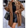 imageBTFBM Women 2025 Winter Faux Fur Coats Lapel Long Sleeve Fuzzy Fleece Outerwear Button Down Sherpa Jackets Fall OutfitsSolid Golden Camel